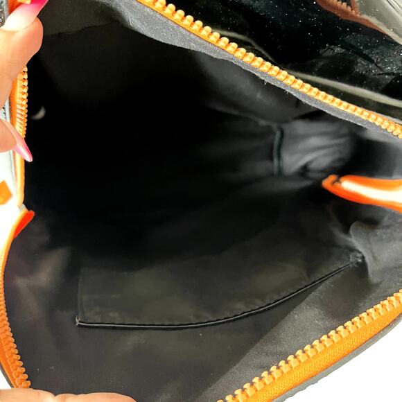 Y.R.U Halloween Pumpkin Jack Reflective Holographic Black Orange Backpack BAQPAQ - Picture 6 of 7